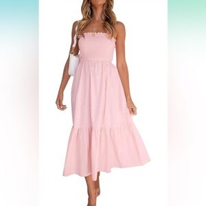 Chic Pink Midi Dress